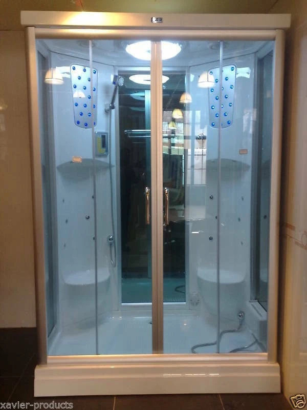 TWO SEATER STEAM SHOWER ROOM CABIN ENCLOSURE CUBICLE 1400 x 900 MM